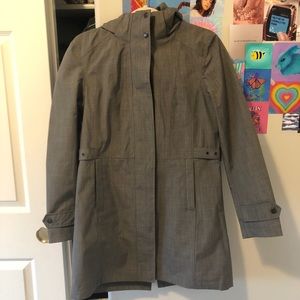 Durable Gray Rain Trench Coat